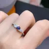 Anillo de zafiro de explosiones naturales plata S925 piedra principal para mujer 3*5 transfronterizo popular una generación de outlets de fábrica