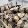 Juego de Cama de Cuatro Piezas de Algodón Lavado Estilo Ins, Cachemir a Base de Plantas Cepillado, Algodón Lavado de Nantong, Antibacteriano y Antimicrobiano