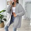 Amazon 2026 nova exportação transfronteiriça de vestuário feminino, cardigã suéter simples e elegante, versátil de corte solto, top multicolorido