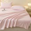 Sábanas de Cama Individual de Alta Densidad de Terciopelo de Leche, Color Sólido, Cómodas y Cálidas, Sábanas de Cama Individual y Doble para Dormitorio de Estudiantes, Manta, Manta para la Hora de Comer