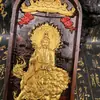 Suprimentos Taoístas Montanha Longhu Madeira de Juba Natural Esculpida Símbolo do Salvador Celestial Taiyi Senhor Celestial Símbolo Dourado Pintado à Mão Estátua de Taiyi