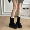 Botas Chelsea Plataforma Chunky Retro Francesas Botas Empilhadas Femininas Outono 2026 Novas Versáteis Para Baixinhas Que Aumentam a Altura Toque de Luxo Botas Martin