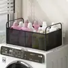 Estante de Almacenamiento de Líquido para Lavar Inodoro Balcón Estante de Almacenamiento de Piso para Detergente Cesta Encima de la Lavadora de Tambor