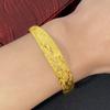 Pulsera de arena flash electrochapada al vacío con cielo estrellado, chapada en oro de 24k, cielo estrellado brillante, apertura de empuje y tiro, pulsera de boda