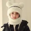 Gorro de Lana Tejida para Niños y Niñas en Otoño e Invierno con Capucha Integrada para Bebé, Cortavientos, Protección para Orejas y Gorro de Punto Cálido