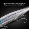 Cebo flotante Mino Luya para pesca en superficie, con cuentas, para aguas poco profundas, sin labios, Milo, 12 cm, 21,7 g, cebo falso, 0,6 m