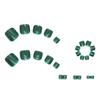 Pegatinas para uñas de pies con acabado verde esmeralda, ideales para usar al por mayor, parches de uñas extraíbles y esmerilado.