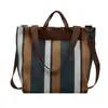 Shuai Mi Jia bolsa de mano de gran capacidad 2026 nuevo color de moda a rayas de bloques de color para el día a día bolso de hombro artístico estilo francés