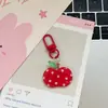 Nuevo para primavera y verano super hada lunares rojos manzana roja llavero colgante para mochila escolar ins regalo para novias pareja estuche para lápices joyería