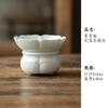 Juego de Coladores de Té con Forma de Flor Filtro de Té Cerámico Integrado Filtro para Infusión de Té de Porcelana Blanca Dehua Accesorios Versátiles para Ceremonia del Té Juego de Té Kung Fu