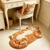 Alfombra de suelo 3D imitación cachemir de gato transfronteriza, absorbente de agua y antideslizante, alfombra lavable para sala de estar, alfombrilla resistente a la suciedad para mesita de noche de dormitorio