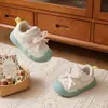 Zapatos Caminadores para Bebé Niña 2026 Primavera/Otoño Estilo Coreano Zapatos de Plataforma con Lazo de Perlas para Bebés y Niños Pequeños Zapatos Caminadores Estables de 1 a 3 Años