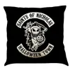 Capa de Almofada de Algodão Estampada de Halloween Mais Vendida da Amazon, Almofada de Sofá, Almofada de Carro