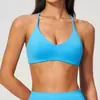 Sutiã esportivo sem costura, modelagem justa, com alças finas, absorvente de impacto, design em Y, secagem rápida, respirável, top para yoga, sutiã para academia, design que valoriza as costas, 5112