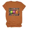 Amazon eBay sitio independiente moda casual bolso de mujer sombrero de calavera caramelo de calabaza camiseta de cuello redondo manga corta