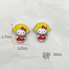 Lindo Kt Doble Cara Aleación Dibujos Animados Cuentas Sueltas Cuentas de Aleación Impresas a Color Pulsera Cadena de Teléfono Móvil Accesorios Colgante