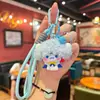 Llavero Creativo Hecho a Mano DIY Puntiagudo para el Cabello Sanrio Lindo Esponjoso Cinnamoroll Colgante Decoración para Bolso de Niña