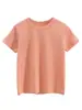 Camiseta de Algodón Lisa de Manga Corta para Niños, Estilo Deportivo de Verano, Cuello Redondo, Corte Holgado, Amigable con la Piel, Top de Moda para Niños Pequeños