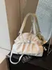 Bolsa de Ombro Único com Pregas Estilo Relaxado Selecionada Cuidadosamente para Mulheres, Nova Moda 2026 Bolsa de Mão Versátil Bolsa Tote com Grande Capacidade