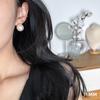 Aretes de Perla Rosa Sakura al Vapor Shijia con Cierre de Plata Esterlina 925 para Mujer Clips para Orejas Diseño de Nicho Aretes de Alta Gama