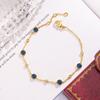 Pulseira fina de safira feminina, leve, luxuosa, estilo japonês, design, presente de aniversário para namorada, nicho, elegante, de alta qualidade, combinando perfeitamente