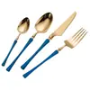 Acero inoxidable 304 cuchillo de hoja estrecha, tenedor y cuchara para uso doméstico, hotel, cuchillo y tenedor para bistec, cuchara para postre, acabado espejo, juego de cubertería occidental