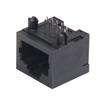 Conector de red RJ48 RJ50 10P10C de 90 grados, zócalo hembra en línea de 10 pines, blindado, plástico completo