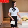 2023 Verano Nuevo Camisa de Manga Corta Camisa de Mujer Falda Traje de Dos Piezas Profesional Ocio Moda Elegante Commuter