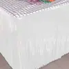 Nuevas Pegatinas DIY de Halloween Cortina de Lluvia de Seda Falda de Mesa Decoración de Mesa de Comedor Decoración de Mesa de Fiesta Cortina de Mesa con Borlas de Araña y Murciélago