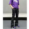 Pantalones plisados para hombre con diseño de estilo High Street americano, marca de moda, funcionales, holgados, casuales, de secado rápido, para deportes