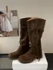 Novas Botas de Cavaleiro com Franjas Estilo Deserto Retrô 2026 com Saltos Grossos e Cano Alto até o Joelho