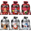 Conjunto de Calça de Algodão com Cordão e Bolso com Aba Xadrez de Natal Saco de Presente Doce de Natal Saco de Embalagem com Cordão Personalizável