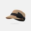 Sombrero de Paja Redondo con Lazo para Mujer, Sombrero de Sol de Verano para Exteriores Que Hace que la Cara Parezca Más Pequeña y Joven, Sombrero de Equitación