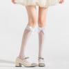 Calcetines de Terciopelo con Lazo hasta la Pantorrilla JK Calcetines de Tubo Medio Lazo Grande Terciopelo Lolita Princesa Calcetines