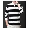 Directo del fabricante: Popular polo simple de manga larga, versátil, casual, artístico, moderno, estilo japonés, de alta gama, orientado a los negocios