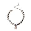 Nuevo Collar de Cristal de Moda Europea y Americana para Mujer, Gargantilla Versátil con Forma de Lágrima, Joyería Exagerada, Colgante de una Sola Pieza para Envío Directo