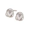Pendientes Mobius Pequeños de Diamante Flash Pendientes de Lujo Ligero de Nicho Pendientes de Mujer de Gama Alta Elegantes Simples a la Moda