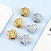 Aço Inoxidável Pata de Gato Forma de Coração Furo Passante Contas Cor Fixa Dourado Contas Espaçadoras Acessórios Contas Soltas de Alta Qualidade para DIY Colar