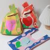 Em estoque Atacado Pêssego Coração Flor Bolsa de Malha Bolsa Feminina de Malha Bolsa de Presente de Mão Bolsa de Malha Bolsa de Presente de Mão