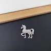 Moda Coreana e Japonesa Broche Animal Cavalo Cheio de Diamantes Broche Feminino Fivela de Peito Ano do Zodíaco Vendas Diretas da Fábrica Dropshipping