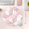 Mouse Pad Redondo de Mármore para Meninas de Escritório, Estilo Ins, Fresco e Simples, Mouse Pad Espessado, Direto do Fabricante