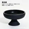 Diseño de taza con pie alto sentido mini portavelas alta apariencia plato de frutas secas plato de frutas de vidrio tazón de helado exquisito con pie alto
