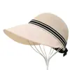 Novo Chapéu de Proteção Solar Ruiya para Mulheres, Boné com Aba Larga Primavera e Verão, Chapéu de Sol para Rabo de Cavalo, Chapéu de Sol Anti-UV