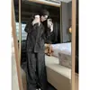 Pijama térmico de estampado de leopardo para mujer, conjunto cálido de otoño e invierno con manga larga y pantalón largo, ropa de casa casual moderna y elegante