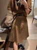 Vestido estilo Miu ~ saia plissada de bolinhas dupla face feminino primavera e verão 2025 novo moderno saia cinza em A
