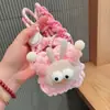 Bolsa Tejida a Mano para Auriculares Bluetooth DIY Estuche Protector Universal Caricatura Linda Portamonedas Retorcido Cruzado