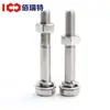 Tuerca y tornillo hexagonal exterior de acero inoxidable 304 con media rosca Beret, juego de accesorios, tornillo alargado, arandela plana, tuerca M12