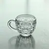 Taza de té resistente al calor directa de fábrica Vidrio europeo para restaurante Chapado iónico Patrón de bambú ámbar Taza de café