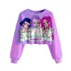Grupo Cazador de Brujas K-Pop Patrón Impresión 3D Transfronterizo Nuevo Sudadera Corta Casual para Chicas Venta Directa de Fábrica