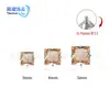 Aretes de Titanio F136 con Circonita Cúbica 5A Engastada en Garras, Tornillos para Hélice Auricular, Accesorios de Joyería para Piercings de Aleación de Titanio G23